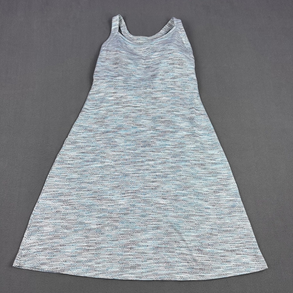 MPG Mondetta Performance Gear Blue Chevron Athletic Dress Shelf Bra Size M